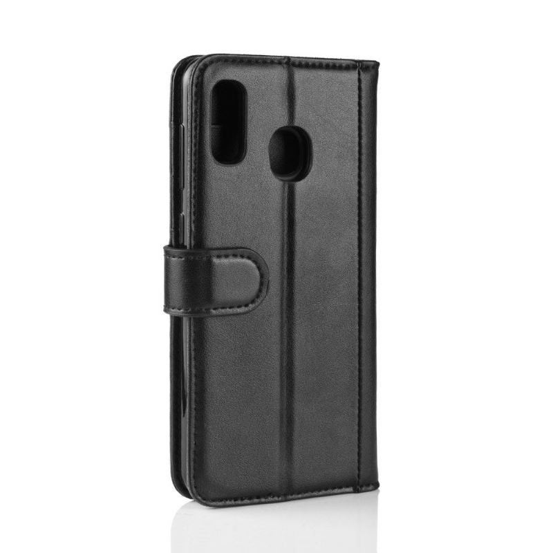 Case Für Samsung Galaxy A40 Premium-leder - Schwarz