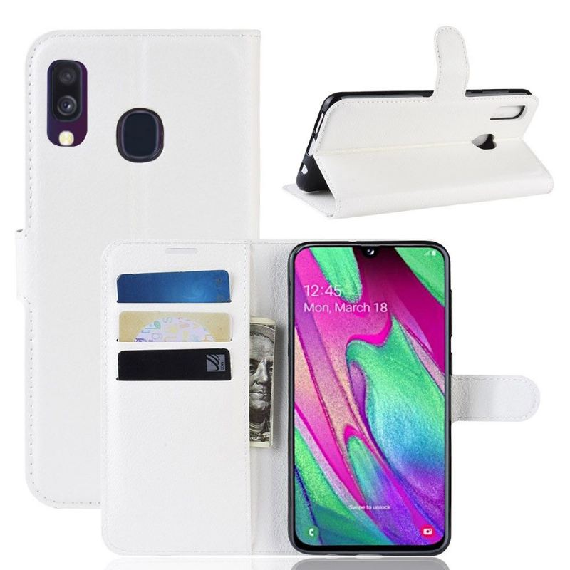 Flip Case Für Samsung Galaxy A40 Style Kartenetui Aus Leder