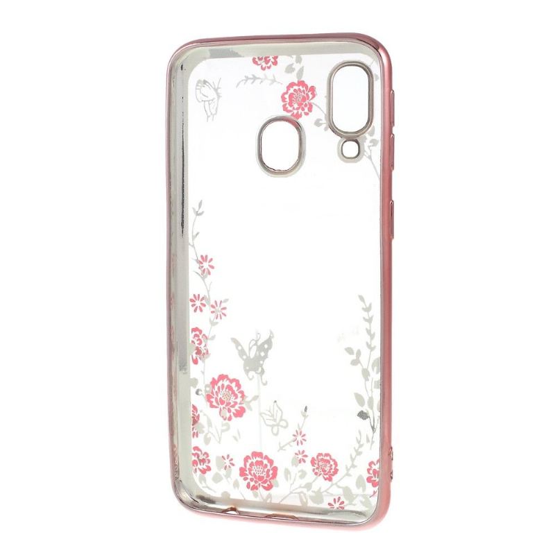 Handyhülle Für Samsung Galaxy A40 Frühlingsbluse Mit Blumenmuster - Roségold