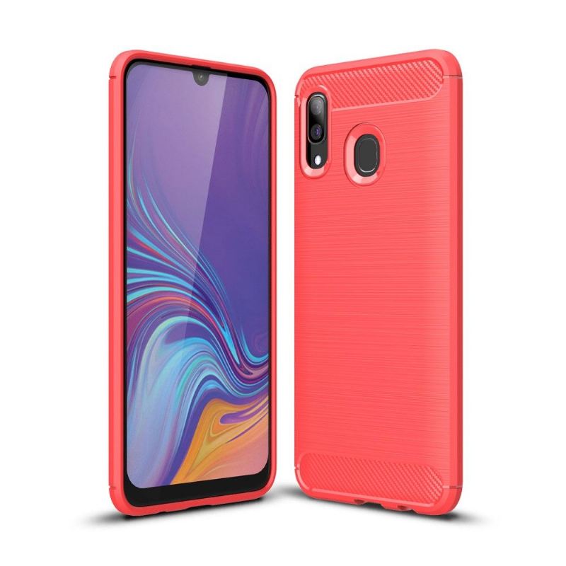 Handyhülle Für Samsung Galaxy A40 Karbongebürstetes Gel