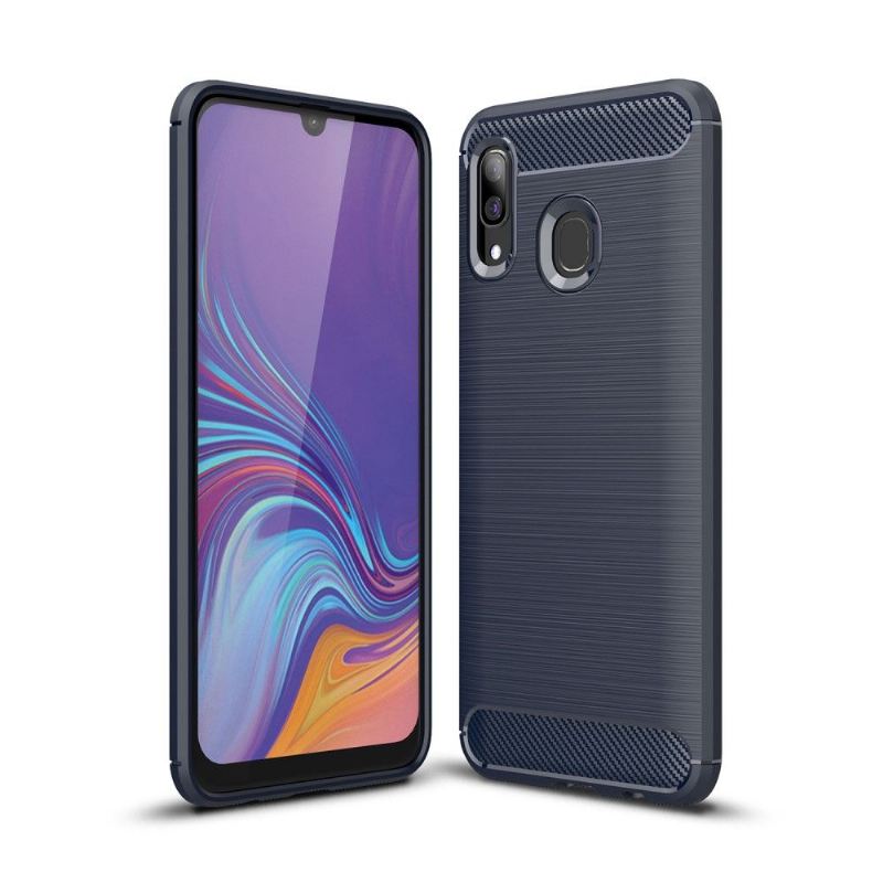 Handyhülle Für Samsung Galaxy A40 Karbongebürstetes Gel