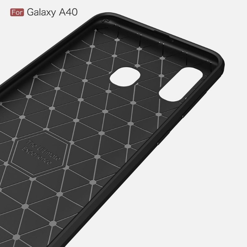 Handyhülle Für Samsung Galaxy A40 Karbongebürstetes Gel