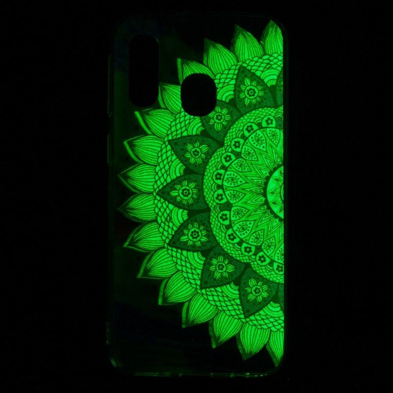 Handyhülle Für Samsung Galaxy A40 Leuchtendes Blumen-mandala