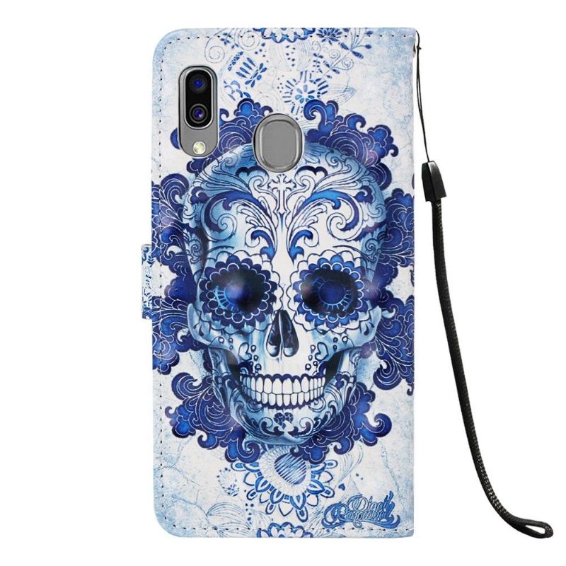 Lederhüllen Für Samsung Galaxy A40 Calavera-muster