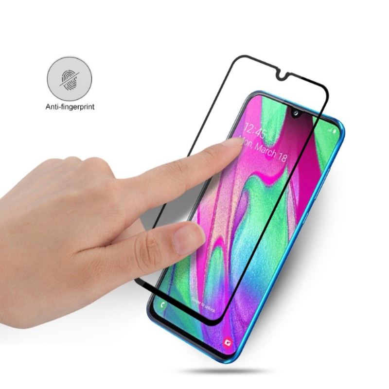 Samsung Galaxy A40 - Displayschutzfolie Aus Gehärtetem Glas In Voller Größe - Schwarz