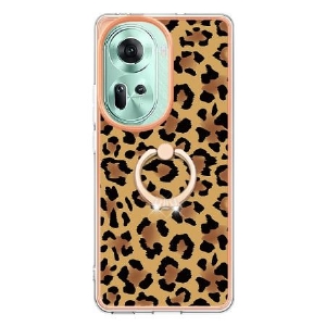 Hülle Oppo Reno 11 5g Handyhülle Ringhalter Mit Leopardenmuster