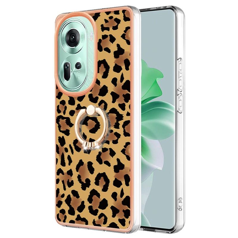 Hülle Oppo Reno 11 5g Handyhülle Ringhalter Mit Leopardenmuster