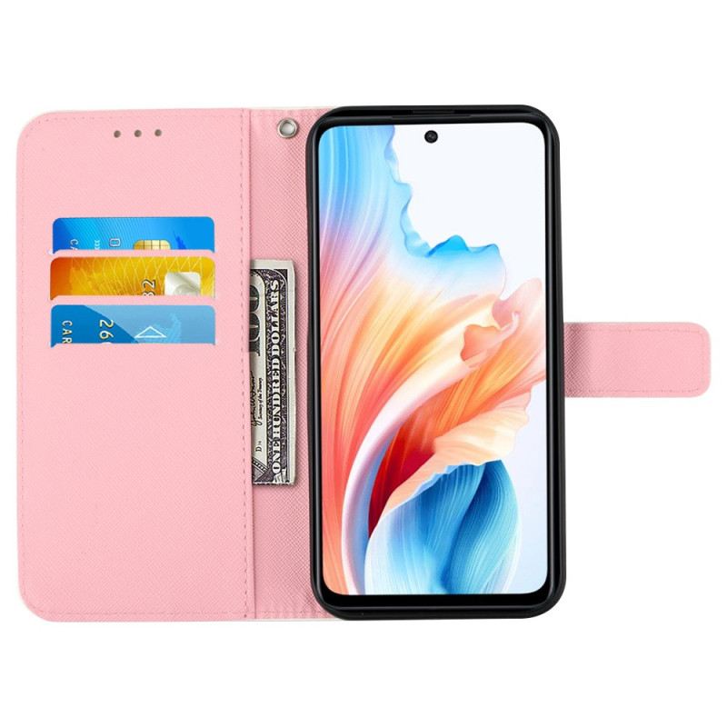 Lederhüllen Für Oppo Reno 11 5g Rosa Schmetterlinge