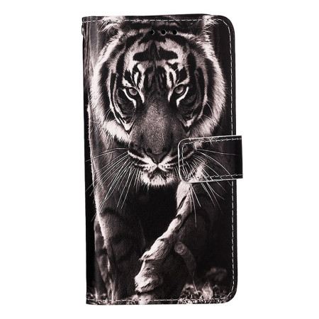 Lederhüllen Für Oppo Reno 11 5g Tiger Mit Riemen