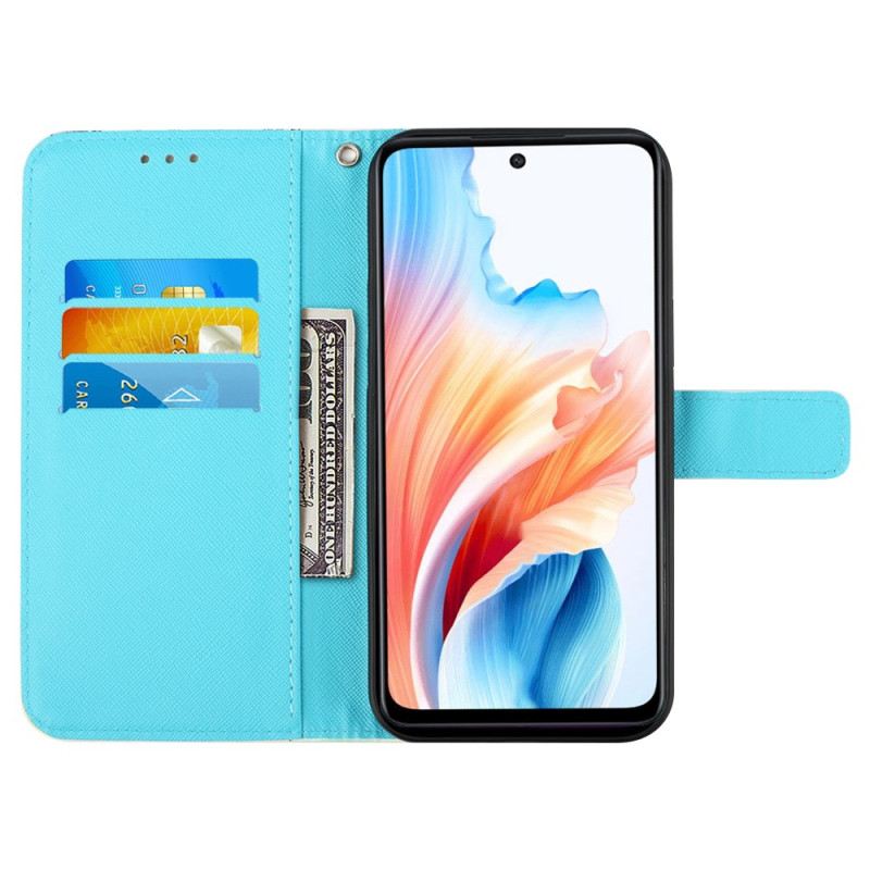 Lederhüllen Oppo Reno 11 5g Handyhülle Aquarell-traumfänger