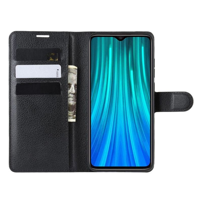 Lederhüllen Für Xiaomi Redmi Note 8 Pro Geldbörse Lederstil - Schwarz