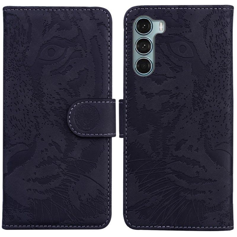 Flip Case Für Moto G200 5G Tiger-gesichtsdruck