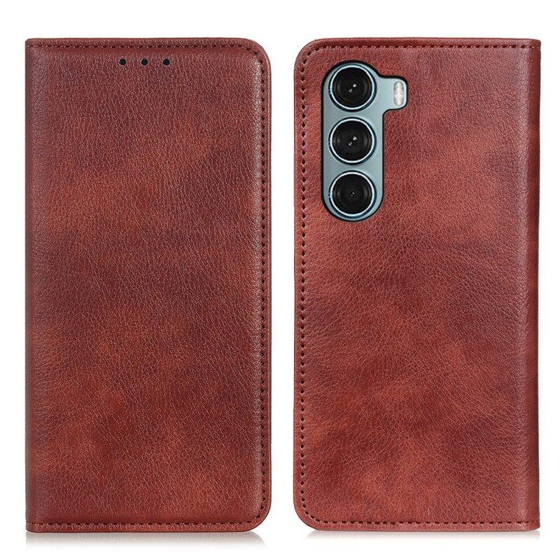 Schutzhülle Für Moto G200 5G Flip Case Litschi-spaltleder-textur