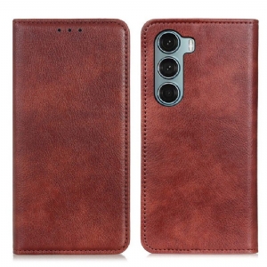 Schutzhülle Für Moto G200 5G Flip Case Litschi-spaltleder-textur