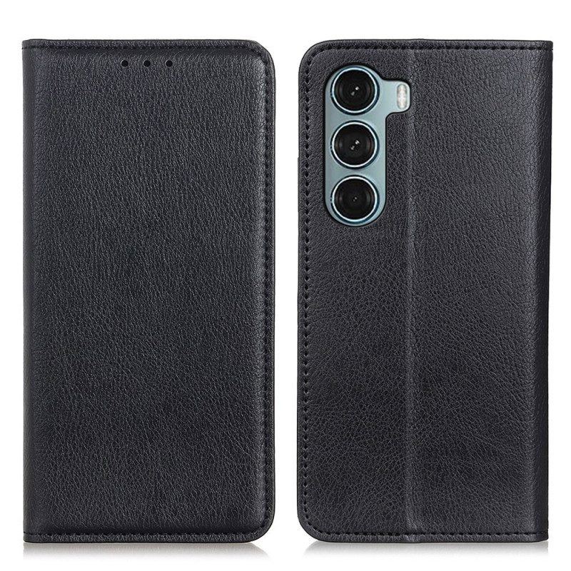 Schutzhülle Für Moto G200 5G Flip Case Litschi-spaltleder-textur