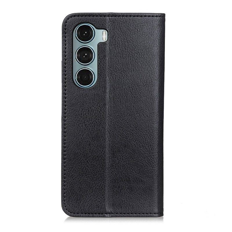 Schutzhülle Für Moto G200 5G Flip Case Litschi-spaltleder-textur