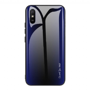 Handyhülle Für Xiaomi Redmi 9A Karbonglas-rückseite