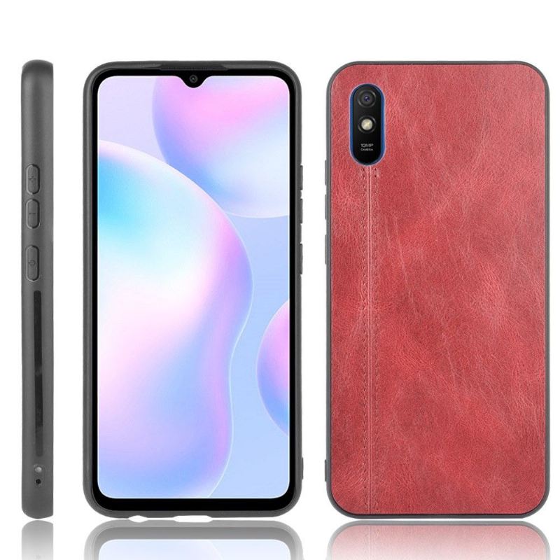 Handyhülle Für Xiaomi Redmi 9A Nähte In Lederoptik