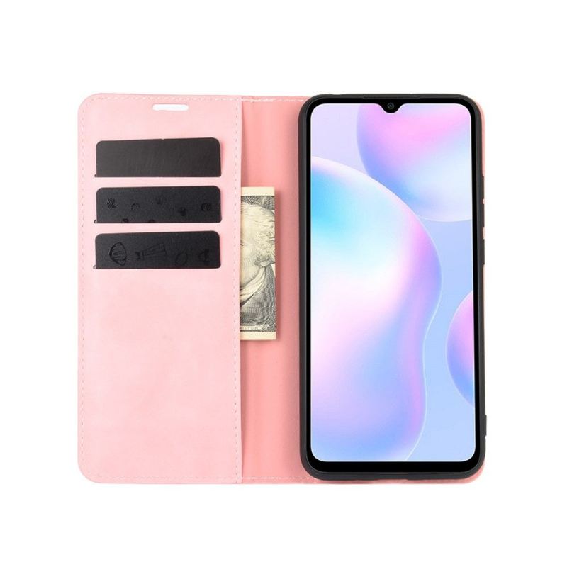 Lederhüllen Für Xiaomi Redmi 9A Business-retro - Rosa