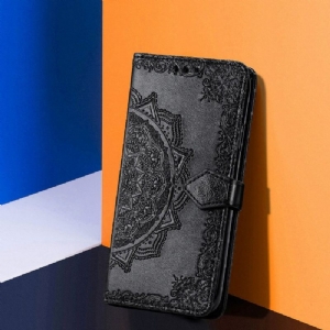 Flip Case Für Xiaomi Redmi Note 10 Pro Mandala Relief