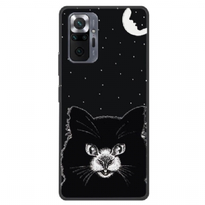 Hülle Für Xiaomi Redmi Note 10 Pro Silicone - Black Cat