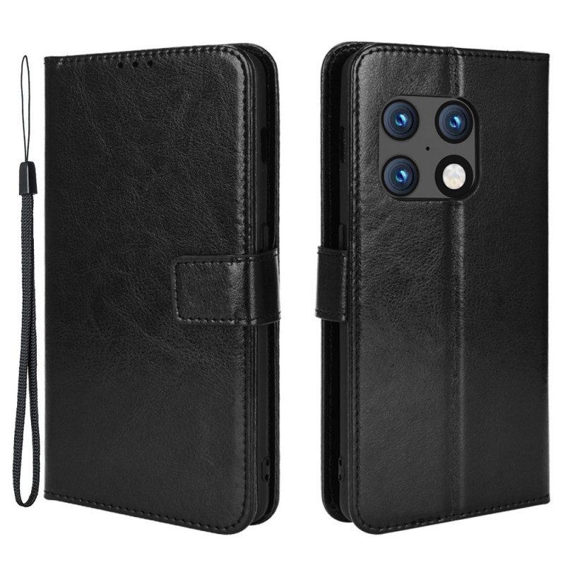 Flip Case Für OnePlus 10 Pro 5G Auffälliges Kunstleder