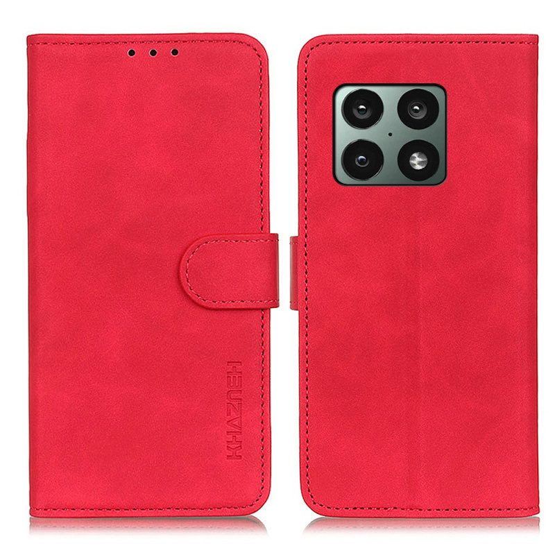 Flip Case Für OnePlus 10 Pro 5G Matter Vintage-ledereffekt Khazneh