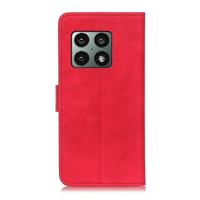 Flip Case Für OnePlus 10 Pro 5G Matter Vintage-ledereffekt Khazneh