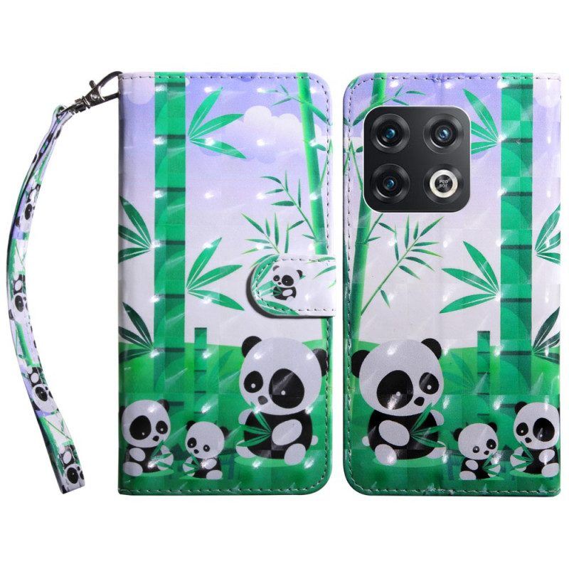 Flip Case Für OnePlus 10 Pro 5G Mit Kordel Tanga-pandas