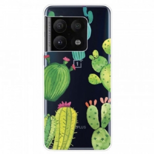 Handyhülle Für OnePlus 10 Pro 5G Aquarellkakteen