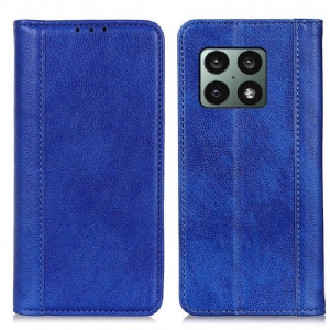 Schutzhülle Für OnePlus 10 Pro 5G Flip Case Farbige Version Aus Litschi-leder