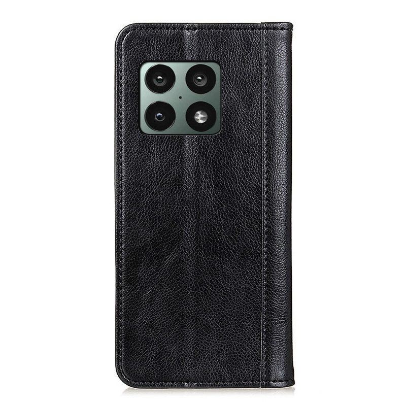 Schutzhülle Für OnePlus 10 Pro 5G Flip Case Farbige Version Aus Litschi-leder