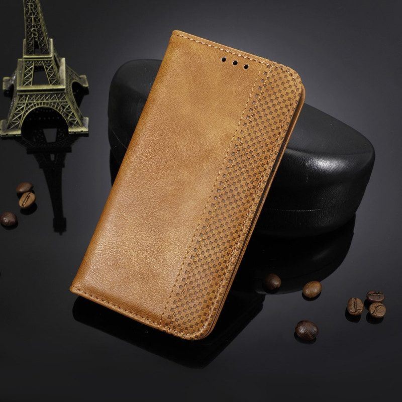 Schutzhülle Für OnePlus 10 Pro 5G Flip Case Stilisierter Vintage-ledereffekt