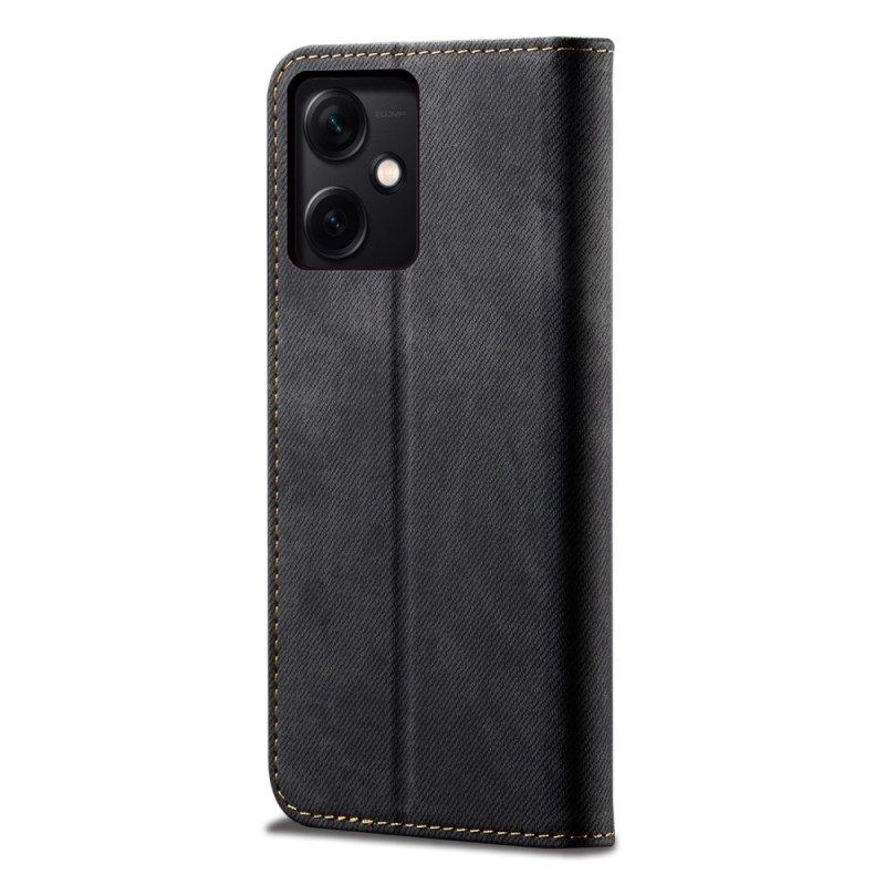 Schutzhülle Für Poco X5 5G Flip Case Denim-stoff