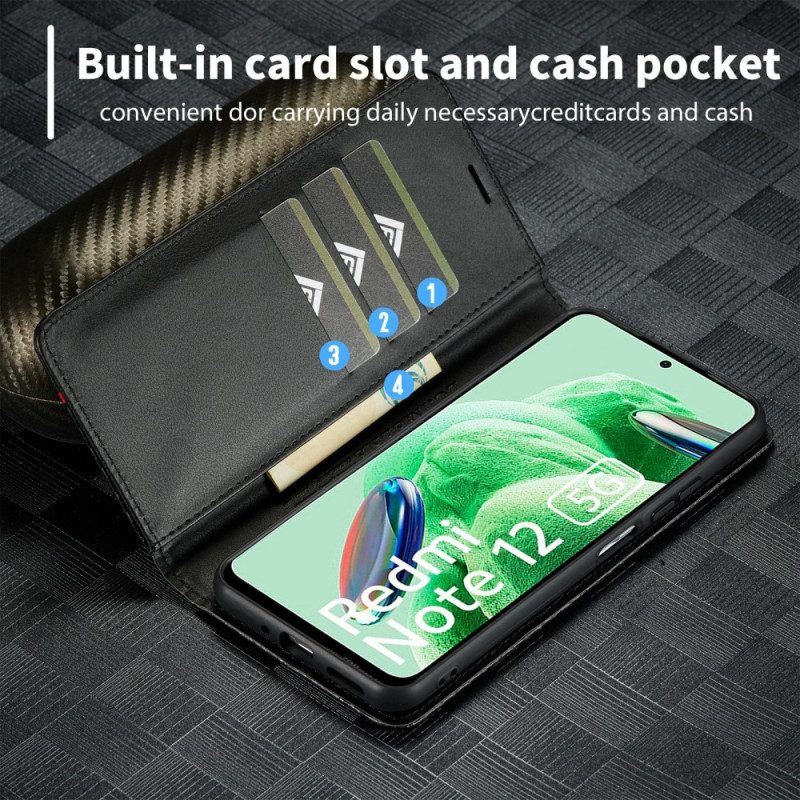 Schutzhülle Für Poco X5 5G Flip Case Kohlefaser Lc.imeeke