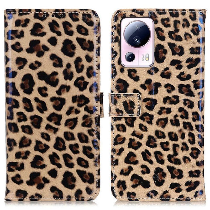 Lederhüllen Für Xiaomi 13 Lite Leopard