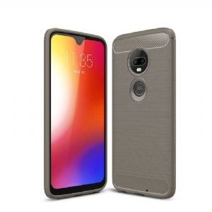 Handyhülle Für Motorola Moto G7 Schutzhülle Karbongebürstetes Gel