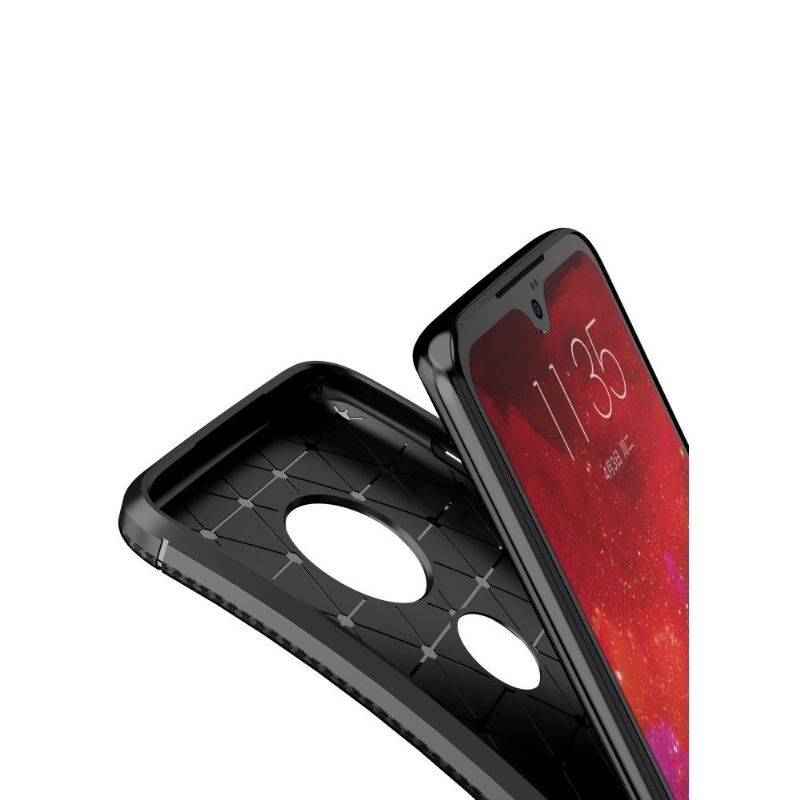 Hülle Für Motorola Moto G7 Anti-Sturz Kohlegel