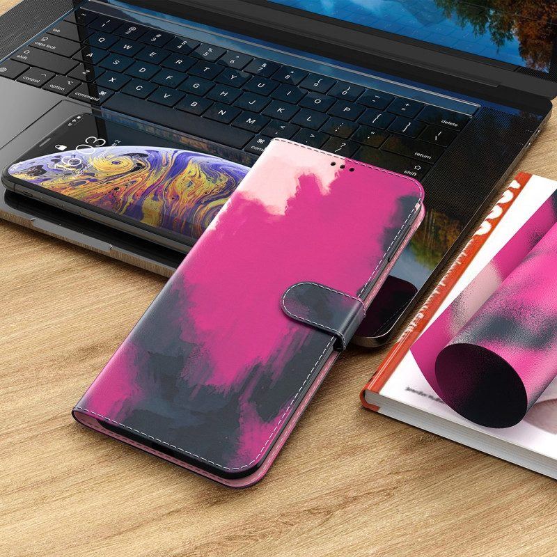 Flip Case Für OnePlus Nord 2 5G Aquarell