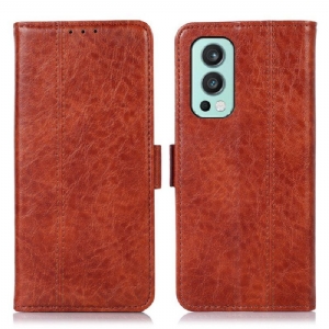 Flip Case Für OnePlus Nord 2 5G Dezente Nähte