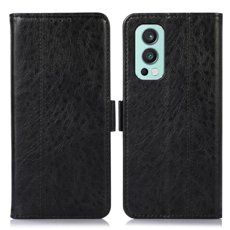 Flip Case Für OnePlus Nord 2 5G Dezente Nähte