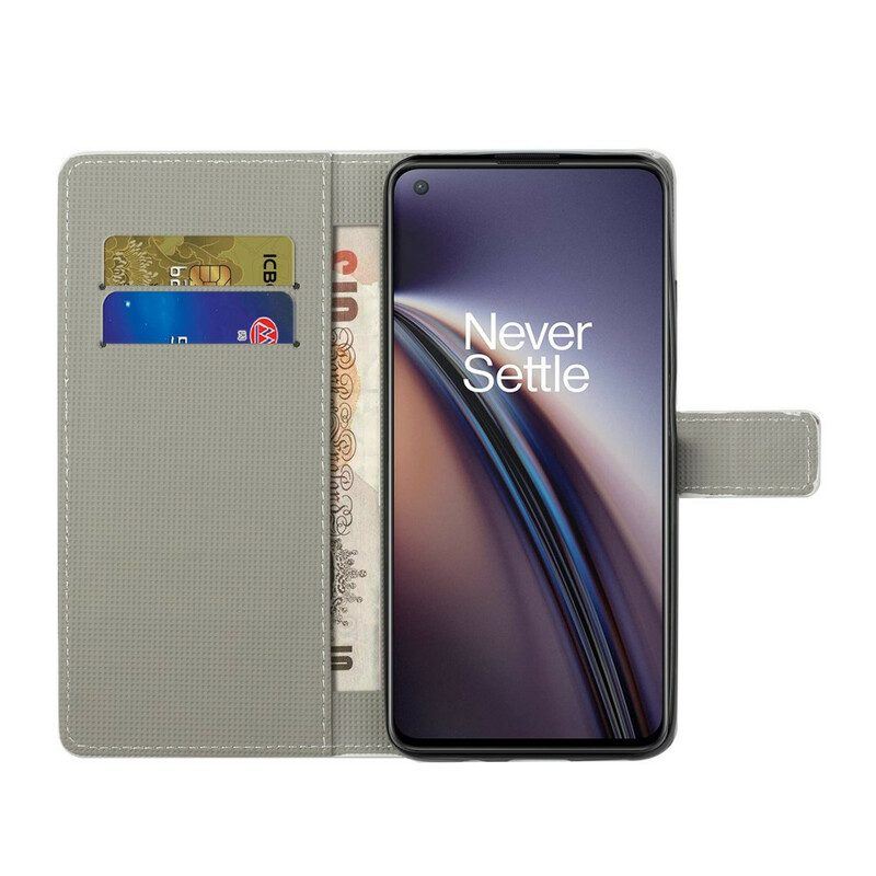 Flip Case Für OnePlus Nord 2 5G Galaxie-zeichnungen