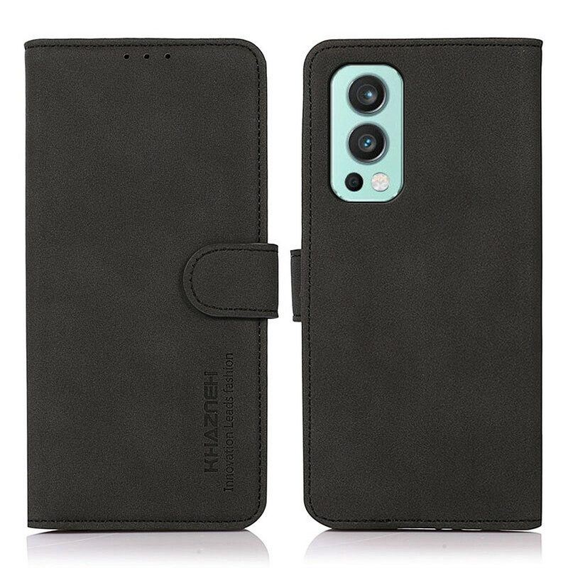 Flip Case Für OnePlus Nord 2 5G Khazneh Modischer Ledereffekt