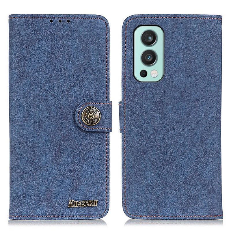 Flip Case Für OnePlus Nord 2 5G Khazneh Retro-ledereffekt