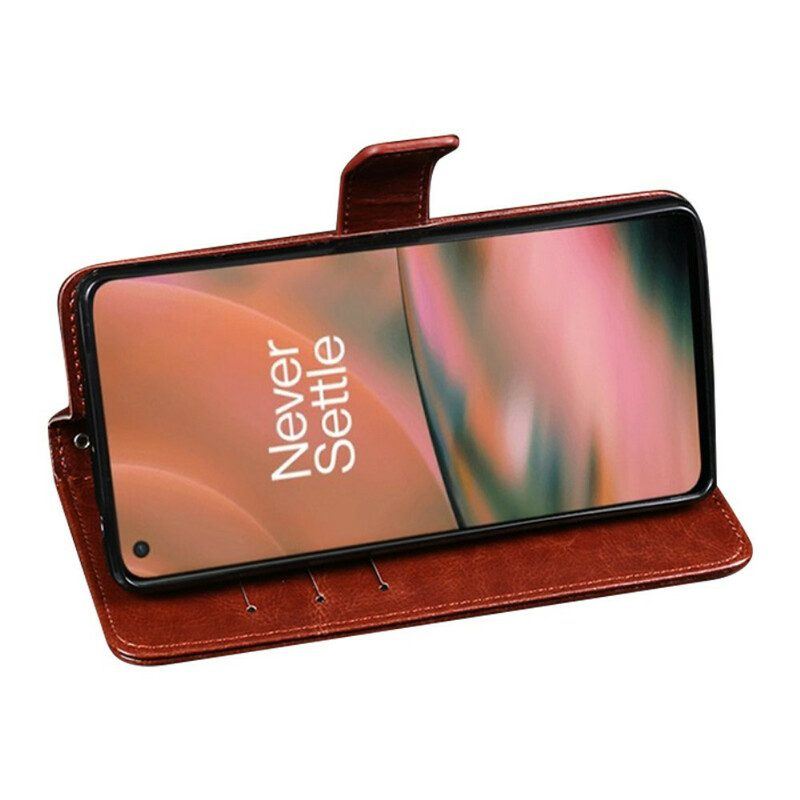 Flip Case Für OnePlus Nord 2 5G Kunstleder Idewei