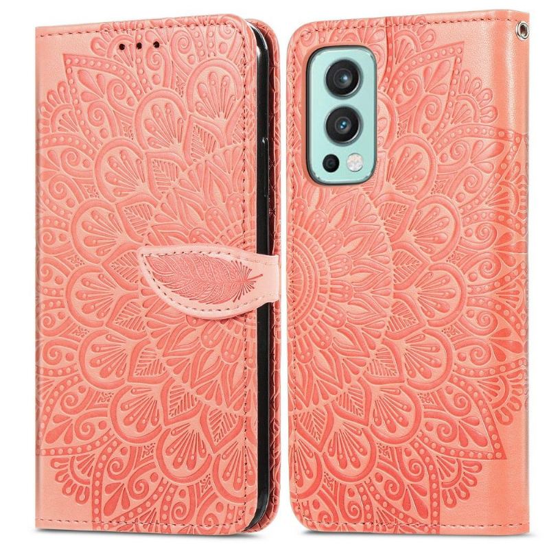 Flip Case Für OnePlus Nord 2 5G Mandala-blatt