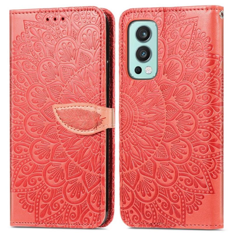 Flip Case Für OnePlus Nord 2 5G Mandala-blatt