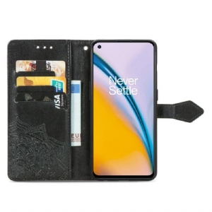 Flip Case Für OnePlus Nord 2 5G Mandala-relief Aus Kunstleder