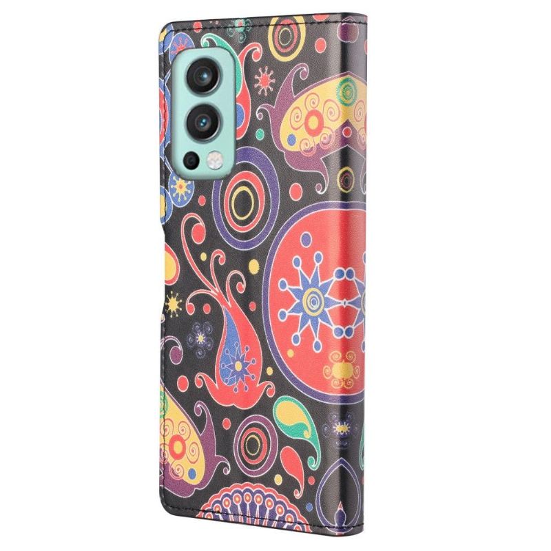 Flip Case Für OnePlus Nord 2 5G Paisley-blume