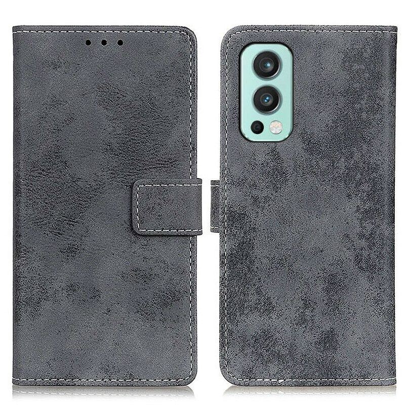 Flip Case Für OnePlus Nord 2 5G Vintage-kunstleder